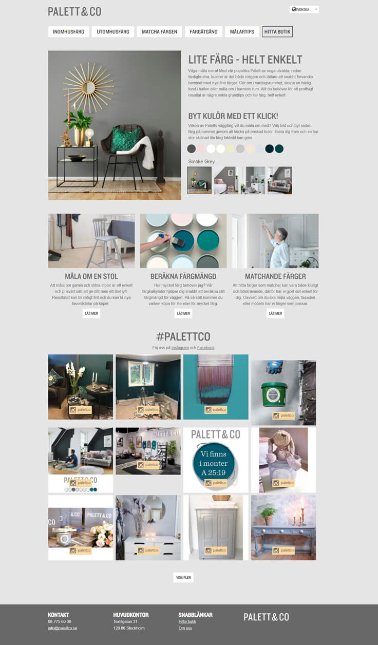 Webdesign - Palettco, home