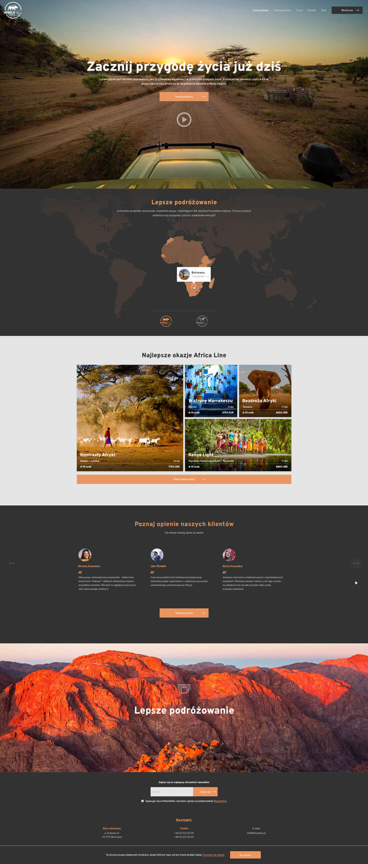 Webdesign - Africaline, home