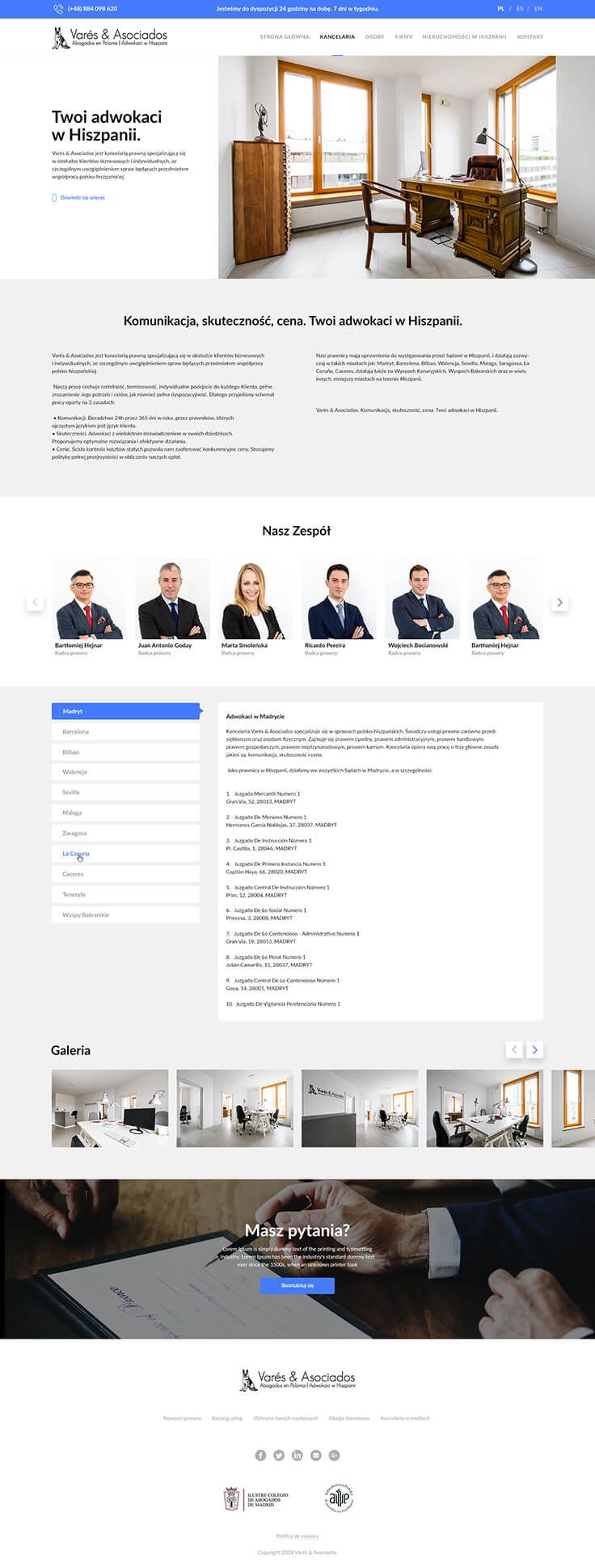 Webdesign - Vares, about the Law Firm