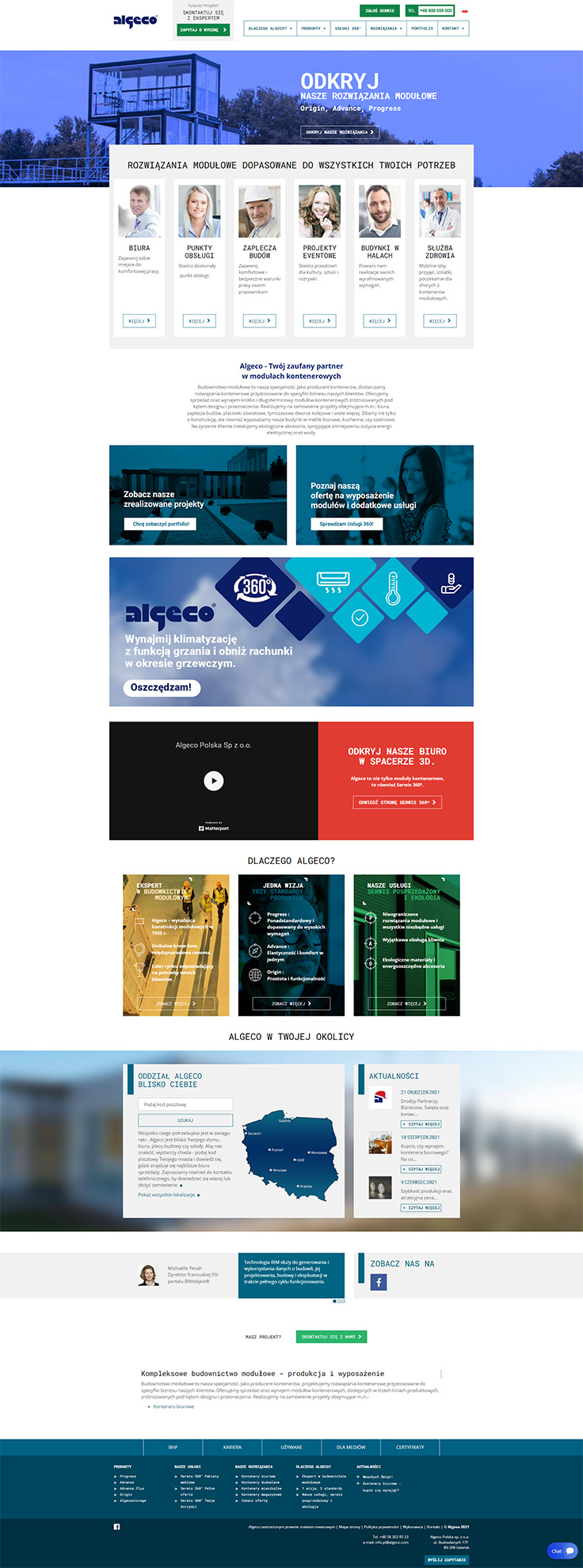 Webdesign - Algeco corporate website