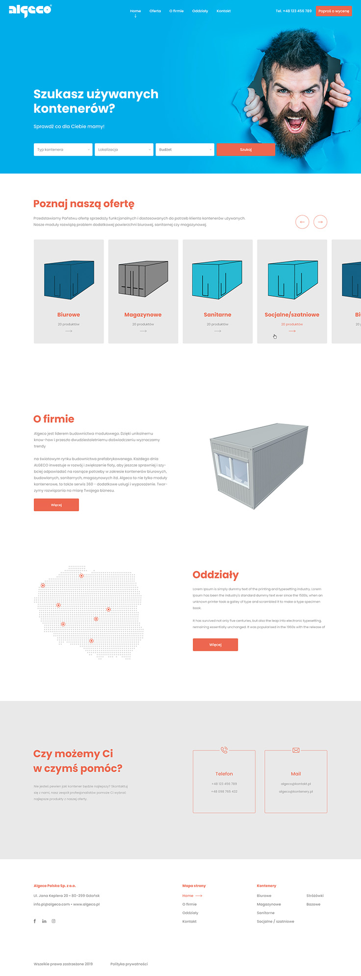 Webdesign - Algeco used containers