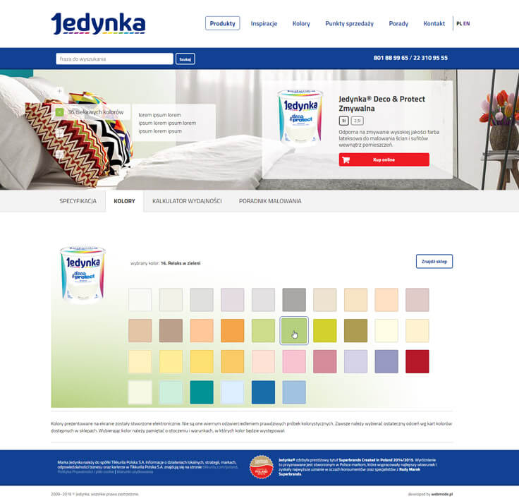 Webdesign - Jedynka, product