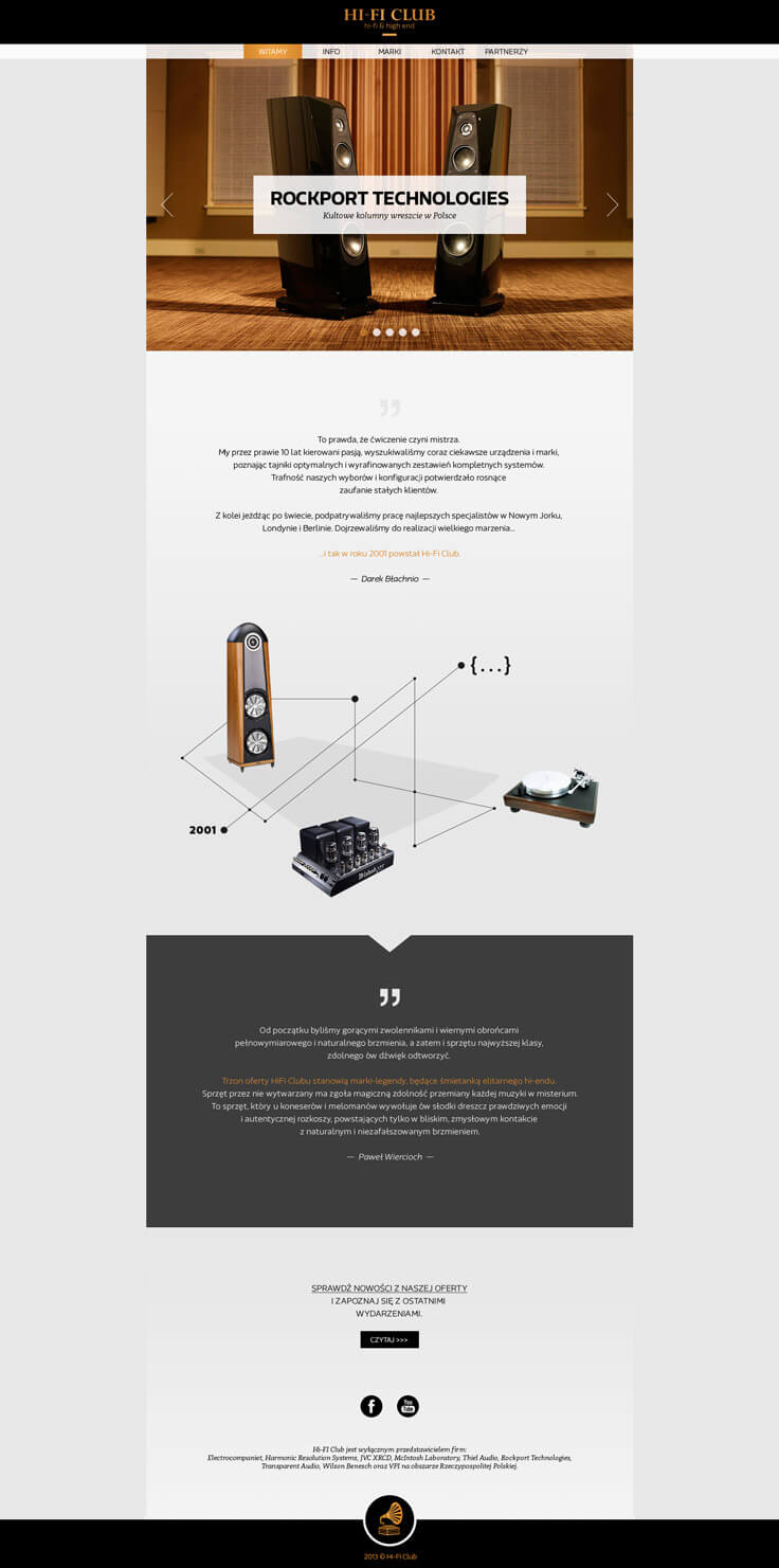 Webdesign - hificlub, home