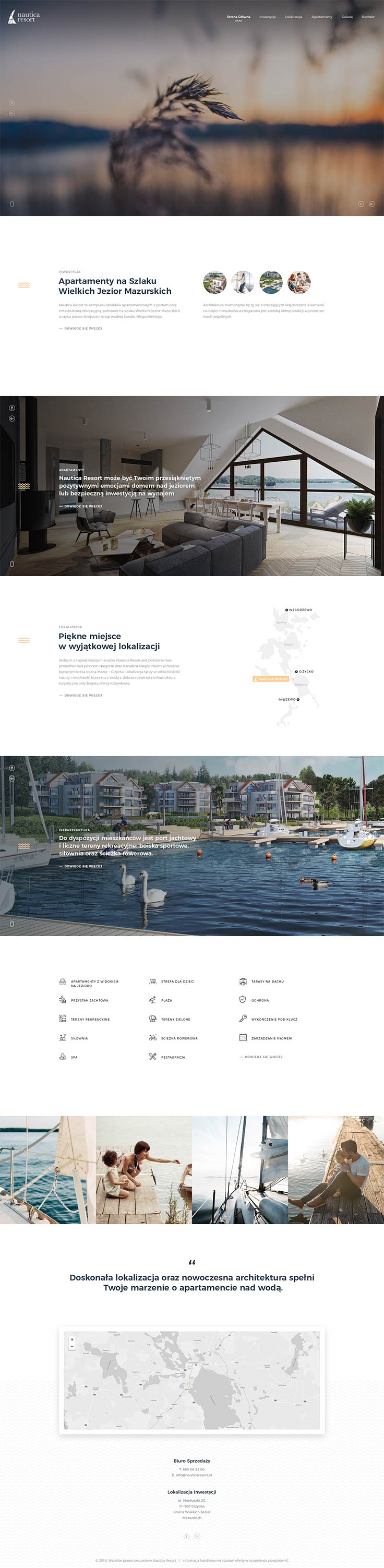 Projektowanie stron www - Nautica Resort, strona główna