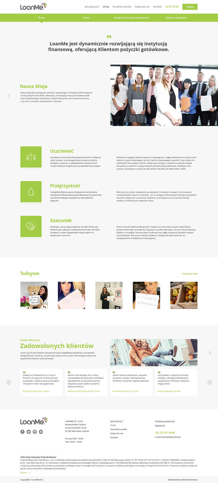 Webdesign - Loanme, about us