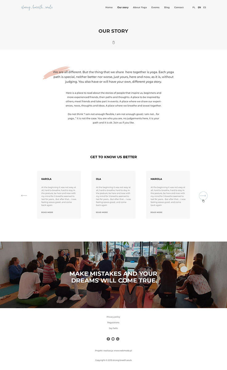 Webdesign - Sbs, our story