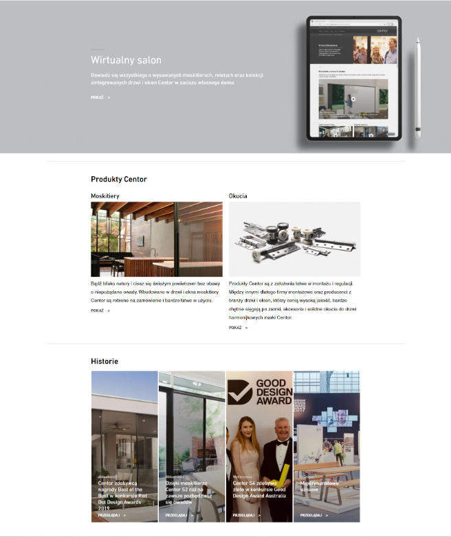 Centor — product website detail
