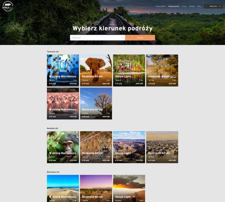 Travel catalogue