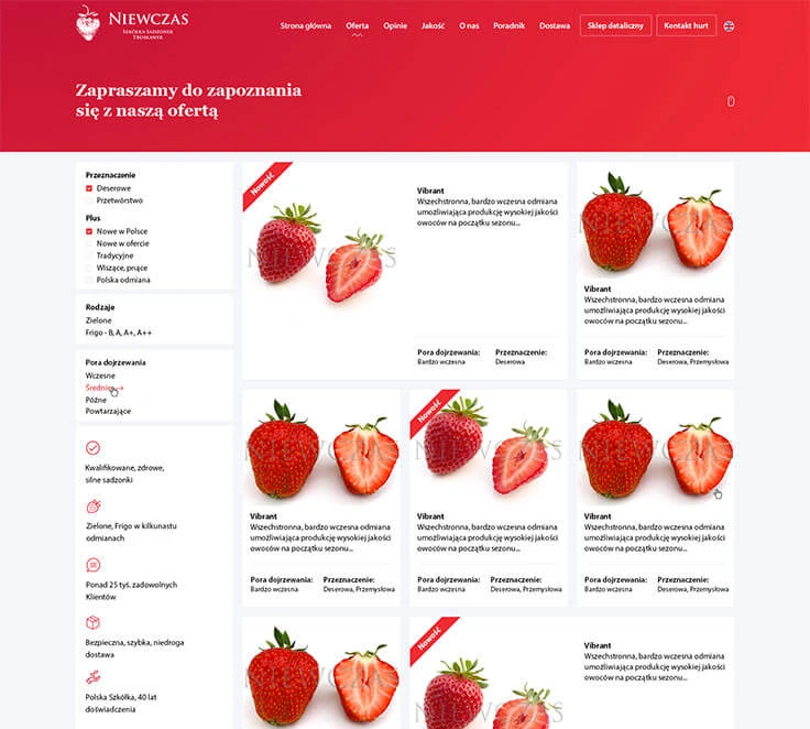 Lista produktów