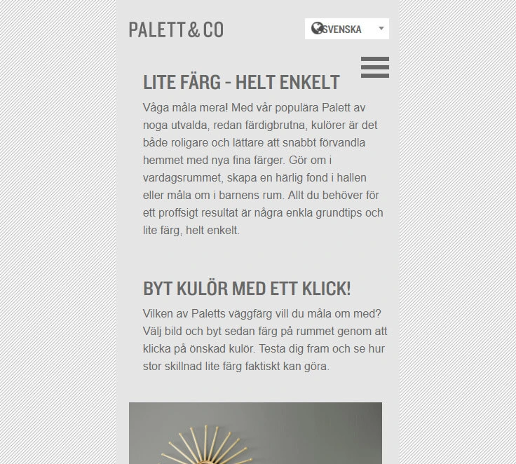 Homepage — mobile view