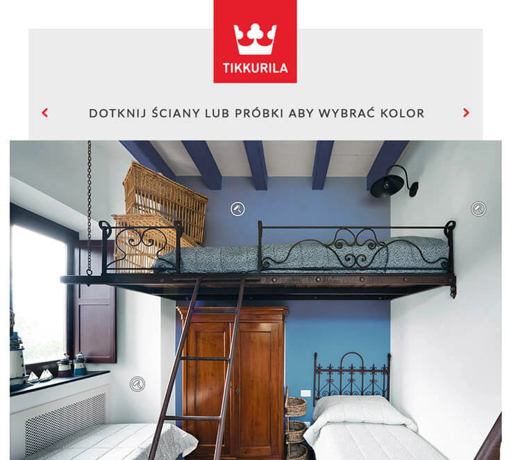 Tikkurila — touchscreen application for exploring colours and room settings.