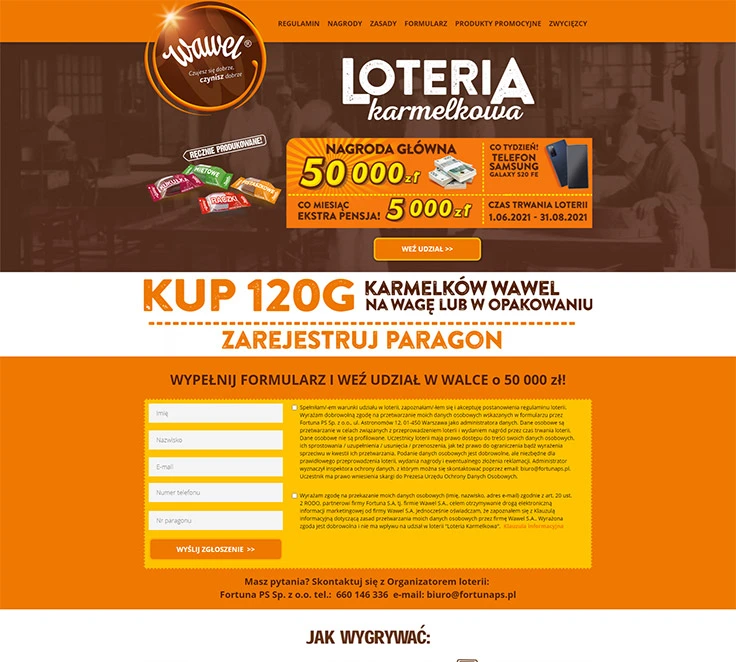 “Karmelkowa” prize draw